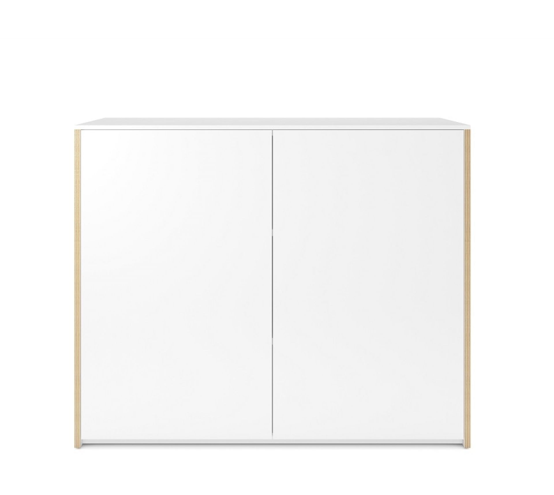 Weiße Modular Plus Kommode mit zwei Türen von Müller Möbelwerkstätten. Modernes Design.